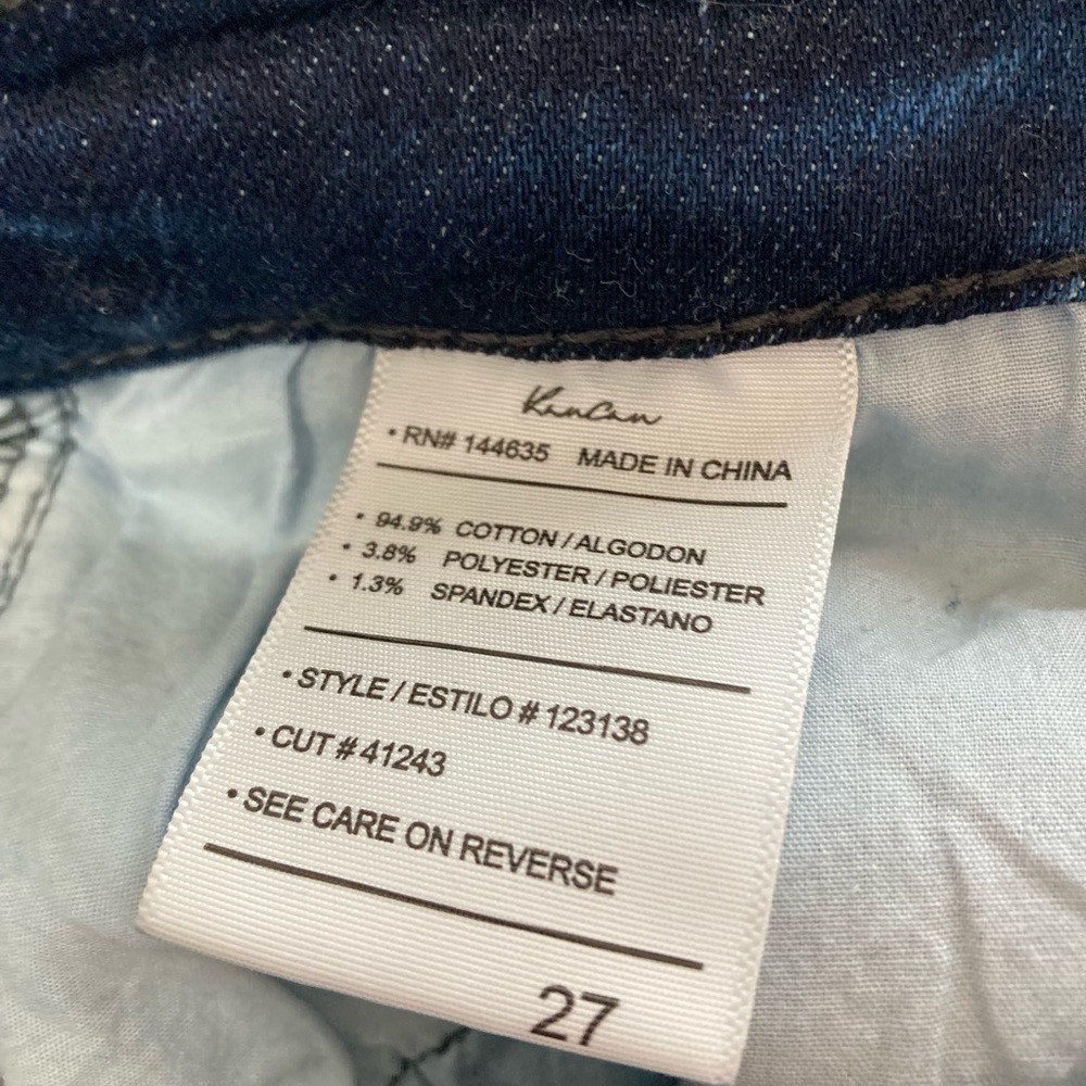 KanCan Dark Wash Stretch Distressed High Rise Skinny Jeans 27 - Picture 11 of 11